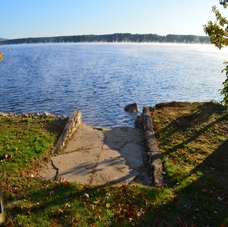 Installed Boat Launch, Concrete Steps, Retaining Wall, and Resurfaced Driveway at Thompson Lake Otisfield, Maine